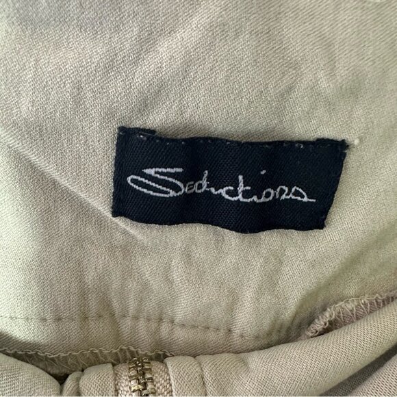 Seduction shorts buttons nautical tan gold high waist stretchy classy luxe - Picture 4 of 5